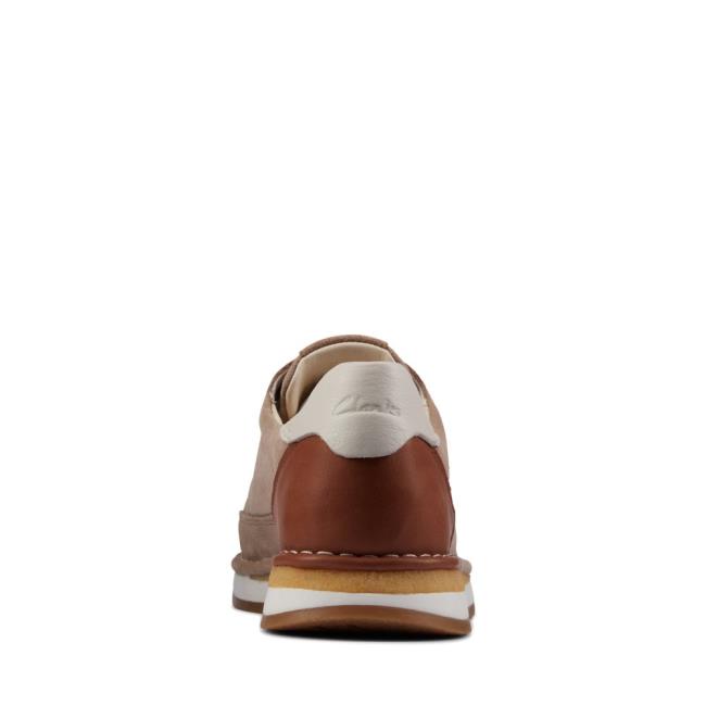 Women's Clarks Craft Run Lace Sneakers Brown | CLK479ETB