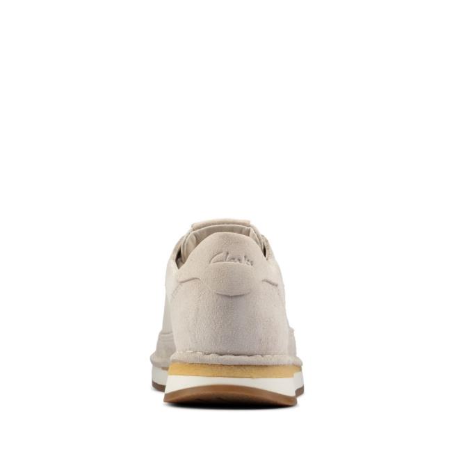 Women's Clarks Craft Run Lace Sneakers White | CLK634RFV