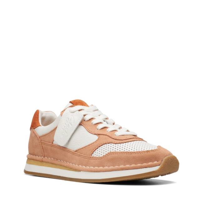 Women's Clarks Craft Run Tor Sneakers Light Orange | CLK759KXO