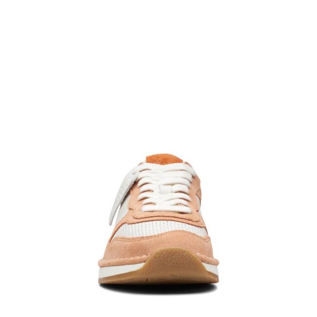 Women's Clarks Craft Run Tor Sneakers Light Orange | CLK759KXO