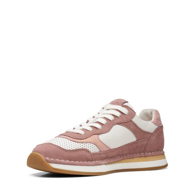 Women's Clarks Craft Run Tor Sneakers Light Pink | CLK904VWJ