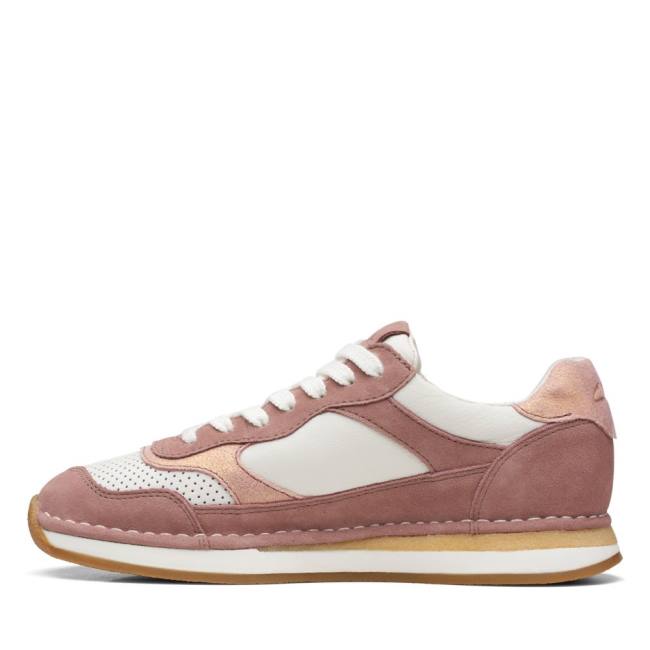 Women's Clarks Craft Run Tor Sneakers Light Pink | CLK904VWJ