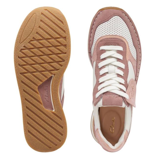 Women's Clarks Craft Run Tor Sneakers Light Pink | CLK904VWJ