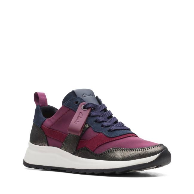 Women's Clarks Dash Lite Jazz Sneakers Purple / Blue | CLK723YAJ