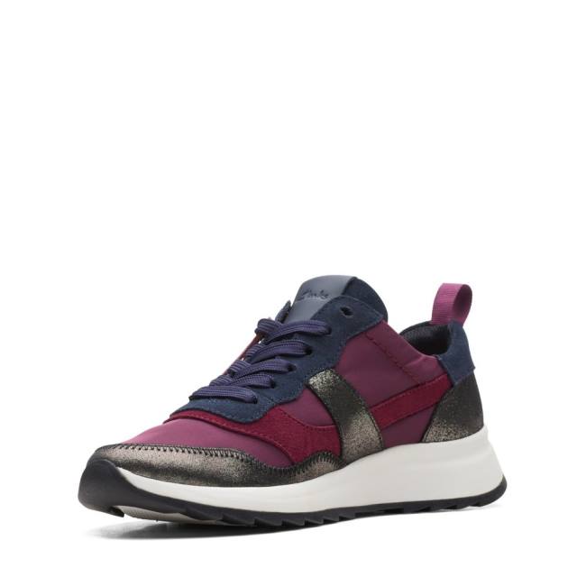 Women's Clarks Dash Lite Jazz Sneakers Purple / Blue | CLK723YAJ