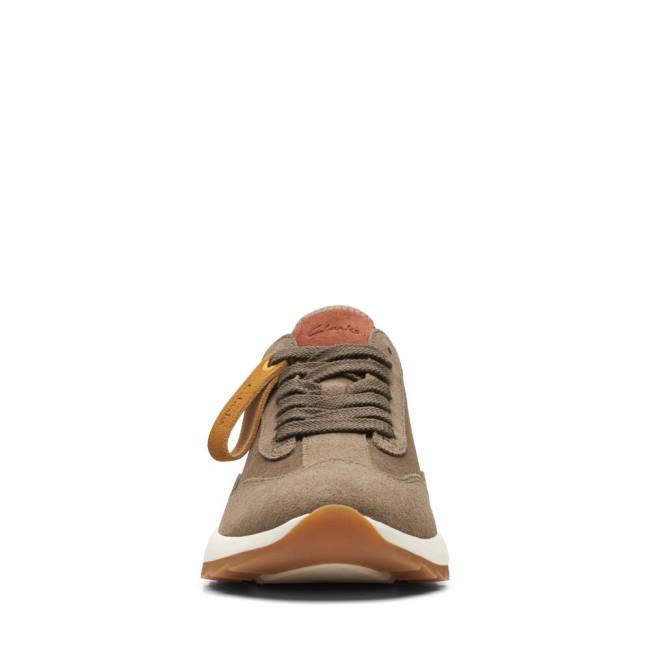 Women's Clarks Dash Lite Lo Sneakers Dark Olive | CLK345UOD