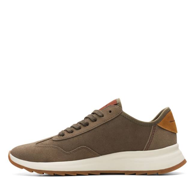 Women's Clarks Dash Lite Lo Sneakers Dark Olive | CLK345UOD