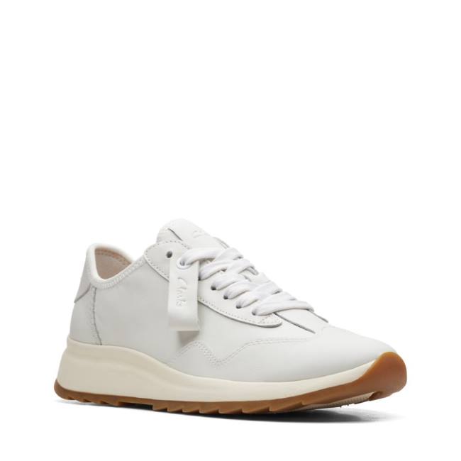 Women's Clarks Dash Lite Lo Sneakers White | CLK438JVS