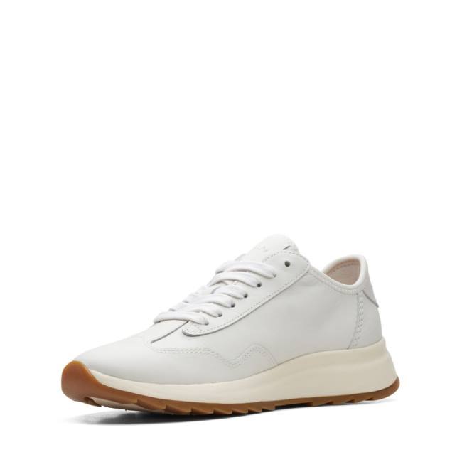 Women's Clarks Dash Lite Lo Sneakers White | CLK438JVS