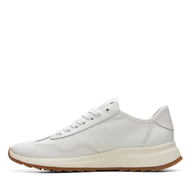 Women's Clarks Dash Lite Lo Sneakers White | CLK438JVS