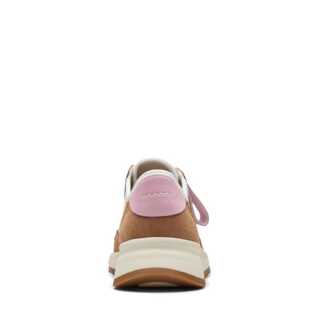 Women's Clarks Dash Lite Lo Sneakers White / Brown | CLK847YRM