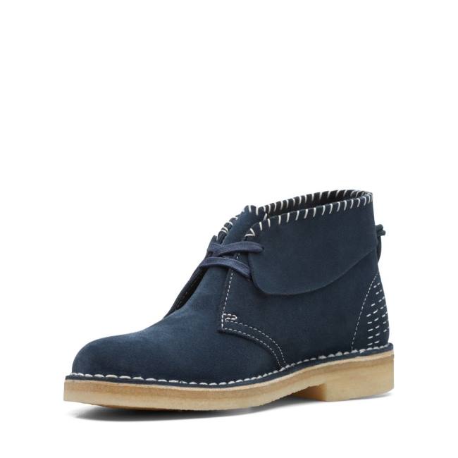 Women's Clarks Desert Boot Classic Desert Boots Navy | CLK079LNA