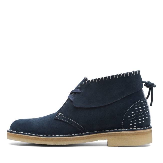 Women's Clarks Desert Boot Classic Desert Boots Navy | CLK079LNA