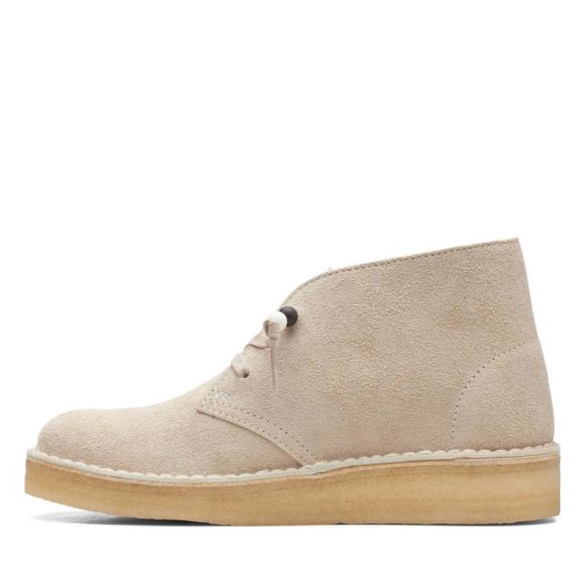 Women's Clarks Desert Coal Classic Desert Boots White | CLK968OAF