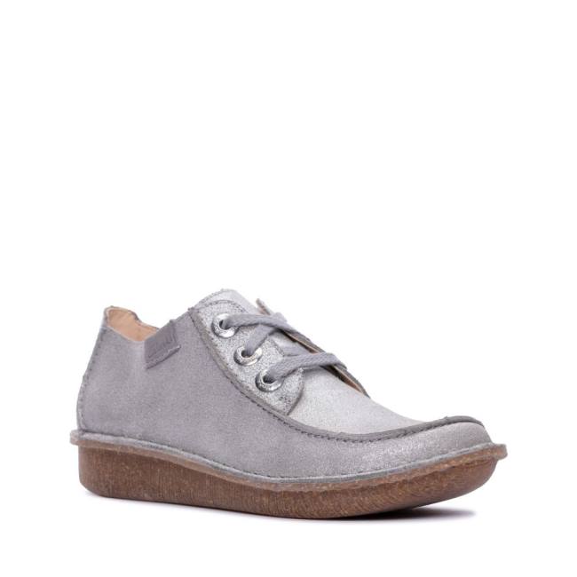 Women's Clarks Funny Dream Flat Shoes Grey | CLK713FDN