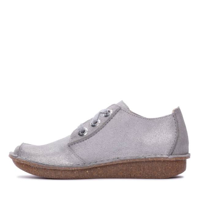 Women's Clarks Funny Dream Flat Shoes Grey | CLK713FDN