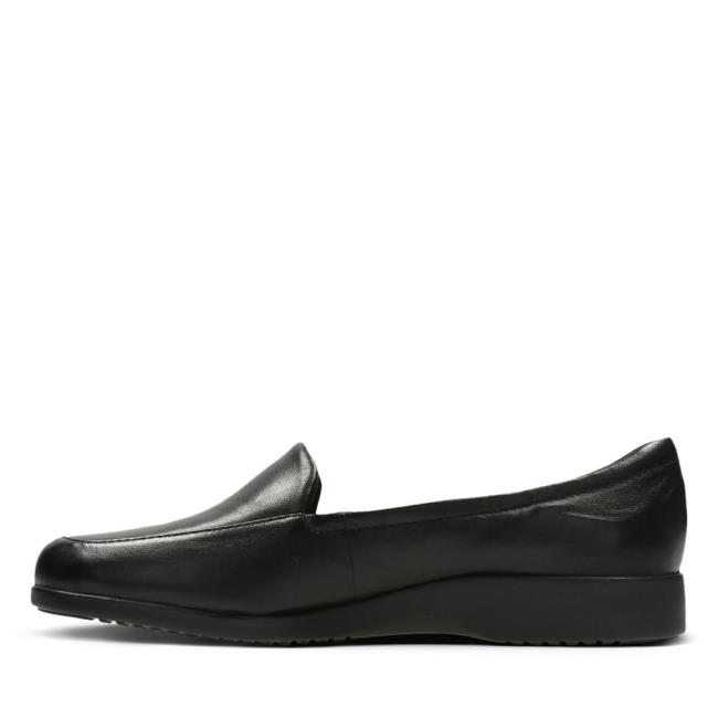 Women's Clarks Georgia Black Shoes Black | CLK715LKC