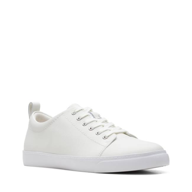 Women's Clarks Glove Echo Sneakers White | CLK173PMR