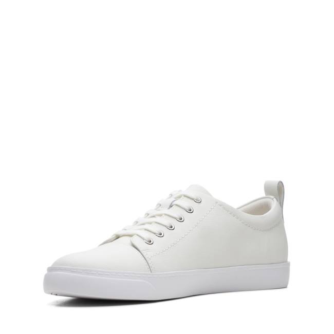 Women's Clarks Glove Echo Sneakers White | CLK173PMR