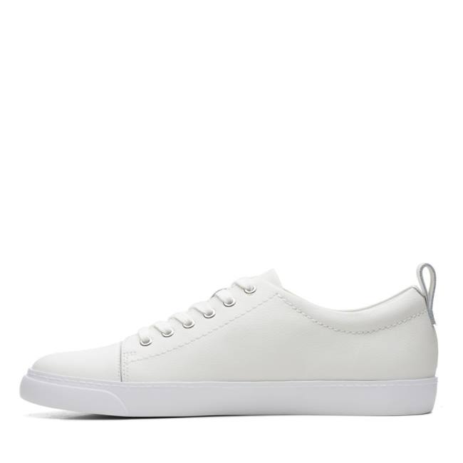 Women's Clarks Glove Echo Sneakers White | CLK173PMR