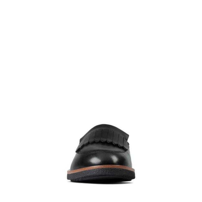 Women's Clarks Griffin Kilt Black Shoes Black | CLK976EWI