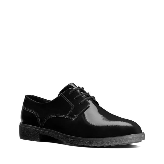 Women's Clarks Griffin Lane Black Shoes Black | CLK471VHE