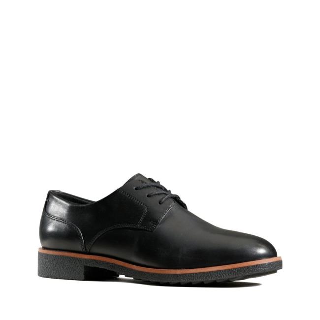 Women's Clarks Griffin Lane Black Shoes Black | CLK681AUR