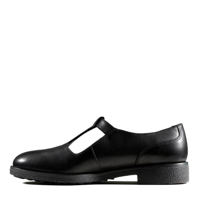 Women's Clarks Griffin Town Black Shoes Black | CLK651KIZ