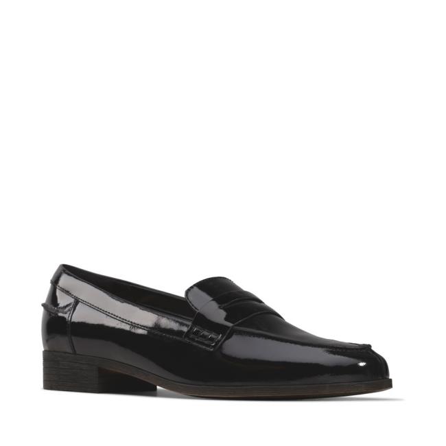 Women's Clarks Hamble Loafer Black Shoes Black | CLK482GXC