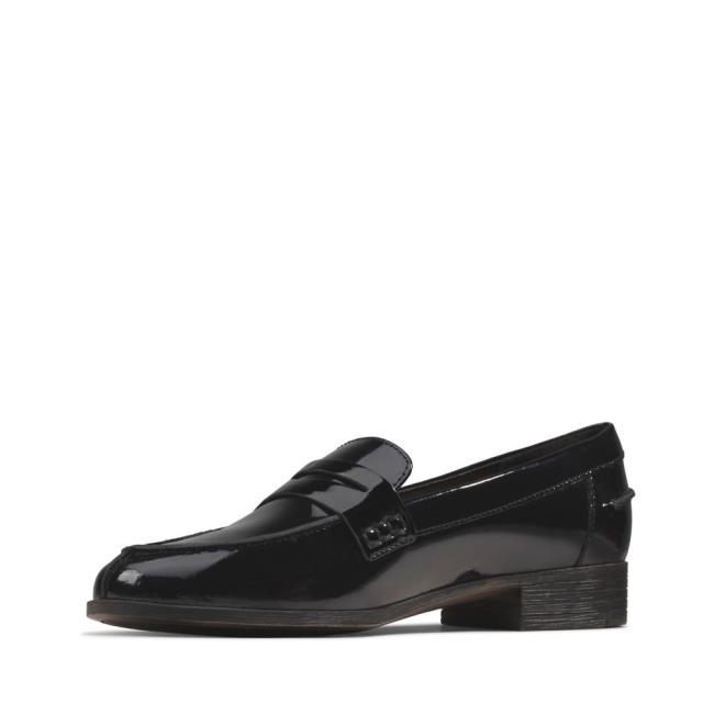 Women's Clarks Hamble Loafer Black Shoes Black | CLK482GXC