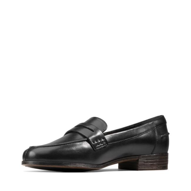 Women's Clarks Hamble Loafer Black Shoes Black | CLK907PON