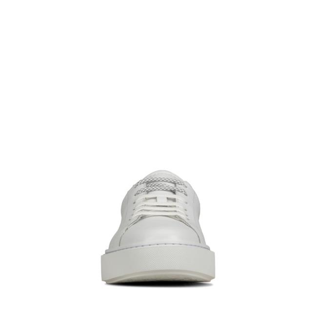 Women's Clarks Hero Lite Lace Flat Shoes White | CLK375YIH