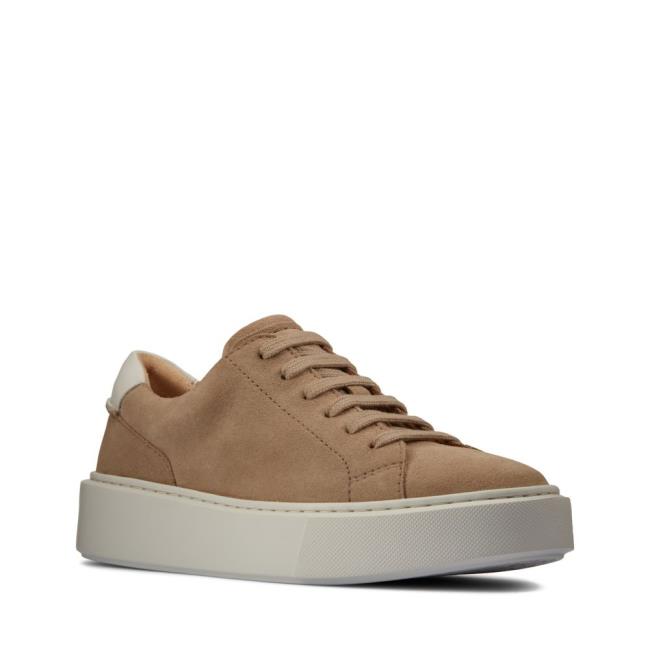 Women's Clarks Hero Lite Lace Sneakers Brown | CLK957LUK