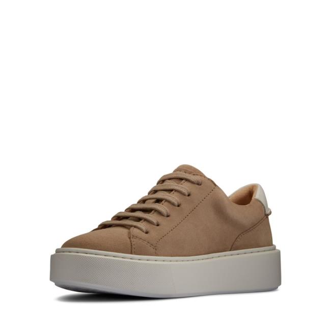 Women's Clarks Hero Lite Lace Sneakers Brown | CLK957LUK