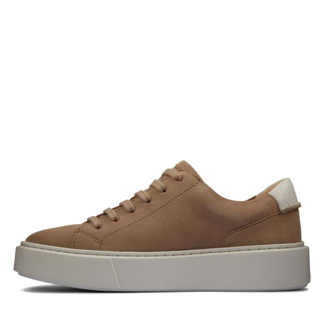 Women's Clarks Hero Lite Lace Sneakers Brown | CLK957LUK