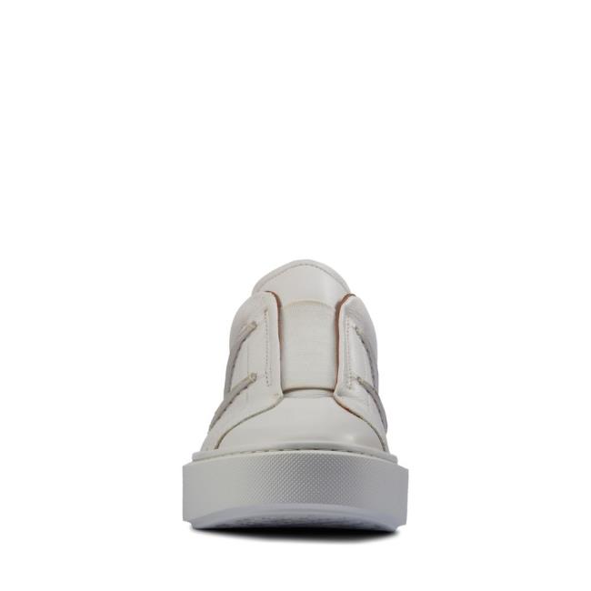 Women's Clarks Hero Lite Slip Flat Shoes White | CLK190PNQ