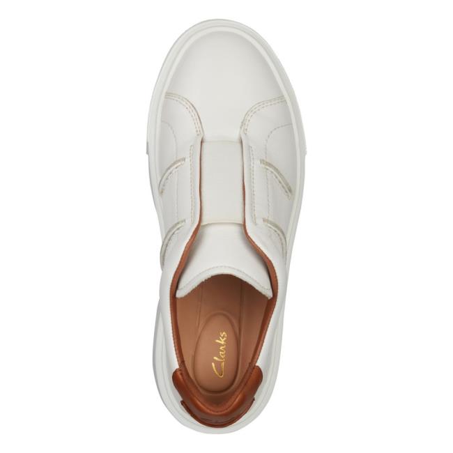 Women's Clarks Hero Lite Slip Flat Shoes White | CLK190PNQ