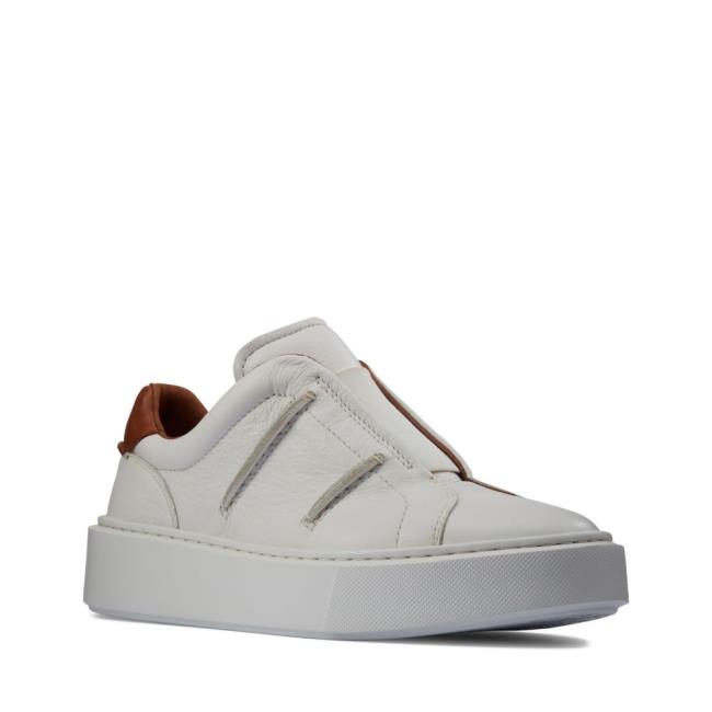 Women's Clarks Hero Lite Slip Sneakers White | CLK184WMC