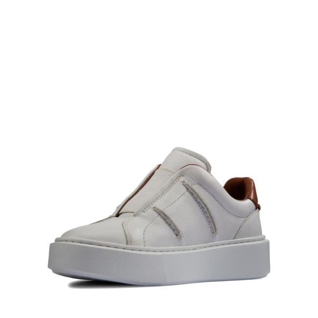 Women's Clarks Hero Lite Slip Sneakers White | CLK184WMC