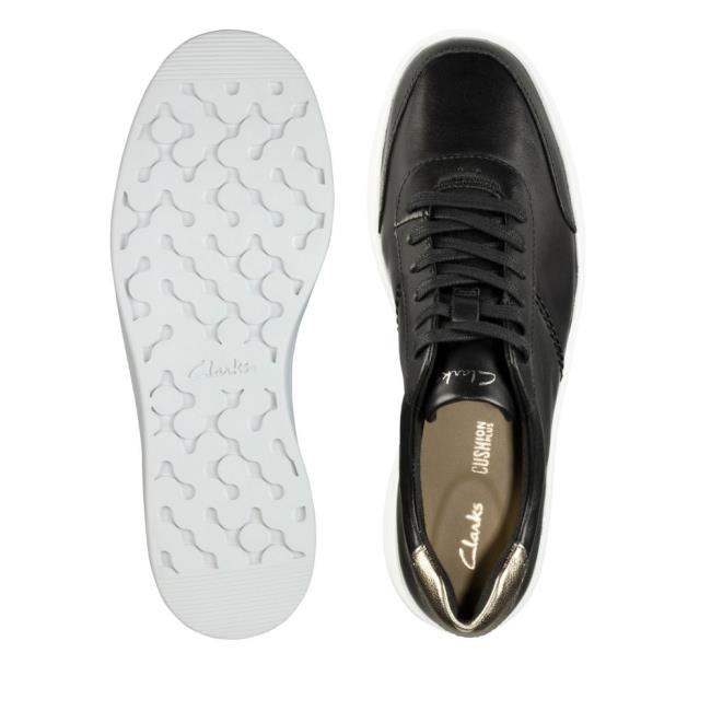 Women's Clarks Hero Walk Sneakers Black | CLK783LBC