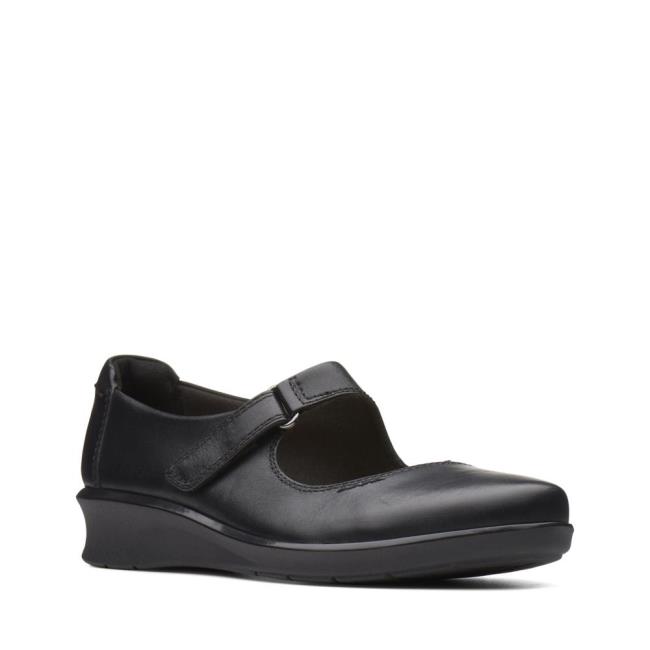 Women's Clarks Hope Henley Black Shoes Black | CLK743YCE