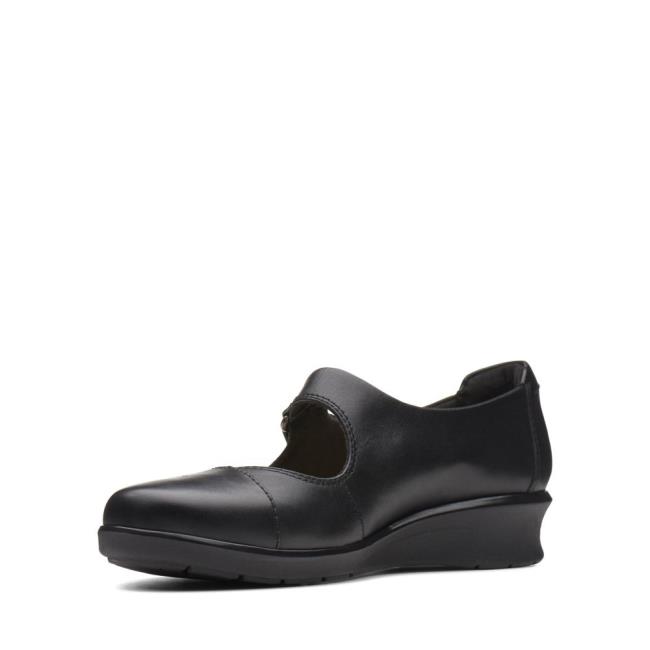 Women's Clarks Hope Henley Black Shoes Black | CLK743YCE