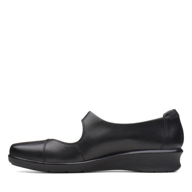 Women's Clarks Hope Henley Black Shoes Black | CLK743YCE