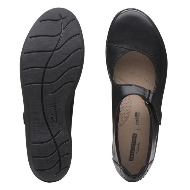 Women's Clarks Hope Henley Black Shoes Black | CLK743YCE