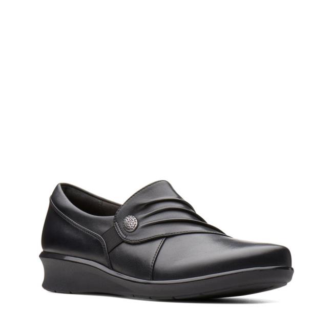 Women's Clarks Hope Roxanne Black Shoes Black | CLK596XVQ