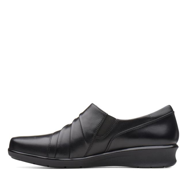 Women's Clarks Hope Roxanne Black Shoes Black | CLK596XVQ