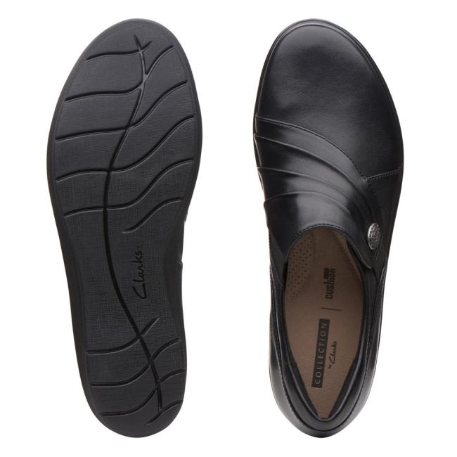 Women's Clarks Hope Roxanne Flat Shoes Black | CLK813YKB