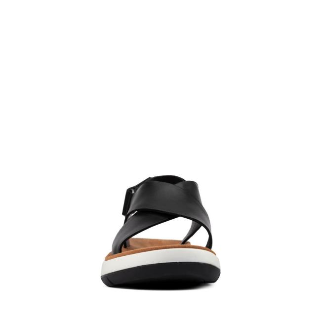 Women's Clarks Jemsa Cross Sandals Black | CLK743INE