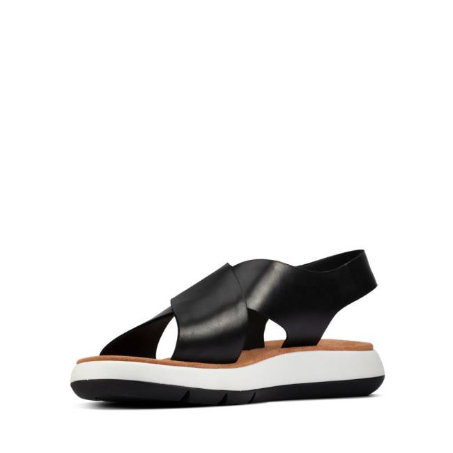 Women's Clarks Jemsa Cross Sandals Black | CLK743INE