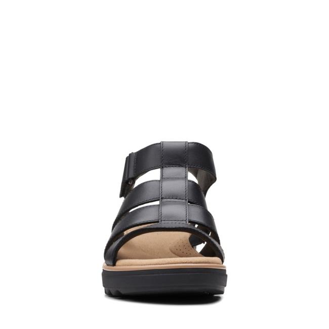 Women's Clarks Jillian Quartz Sandals Black | CLK732SXZ